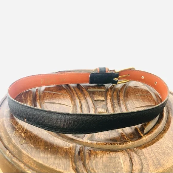 Vintage Dooney & Bourke all weather pebbled Black British Tan Belt -USA … - Picture 8 of 11